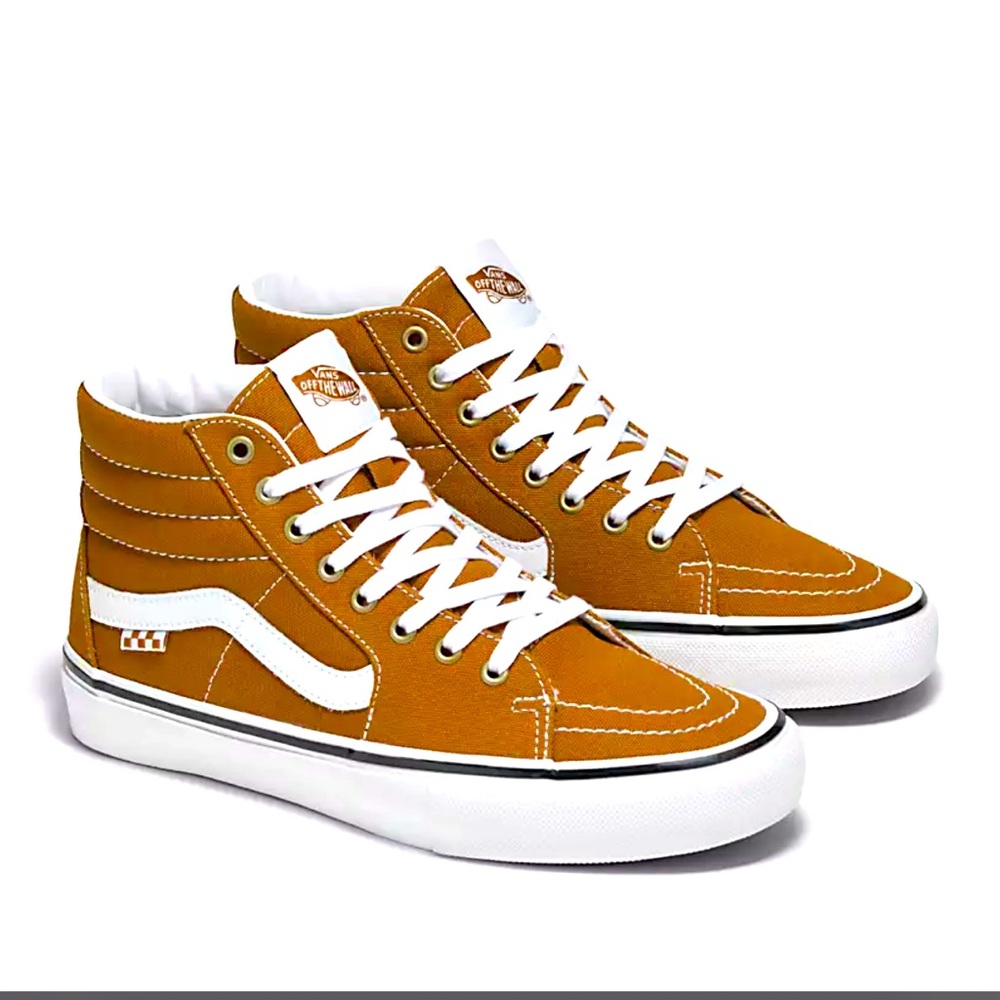 NEW VANS OFF THE WALL• Canvas Carmel Colored VANS Men size 5 1/2 • Women size 7